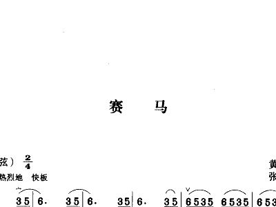 赛马曲谱二胡_新赛马曲谱二胡谱(5)
