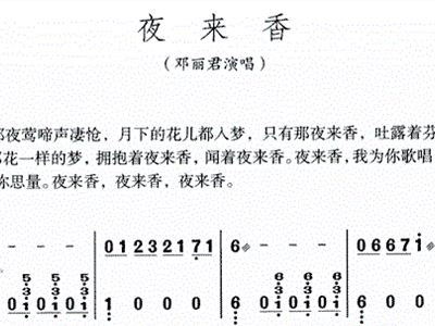 夜来香曲谱_夜来香曲谱简谱(3)