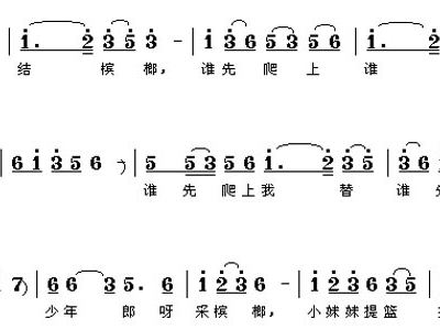 采梹榔曲谱_女生的梹榔长什么样子(2)