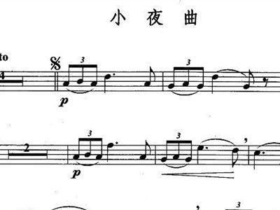 舒伯特小夜曲原版琴谱分享展示