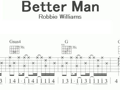 better man歌谱