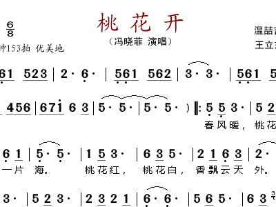 桃花开简谱_你像三月桃花开简谱(2)