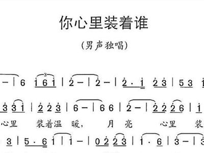 心里装着谁简谱_心里装着谁