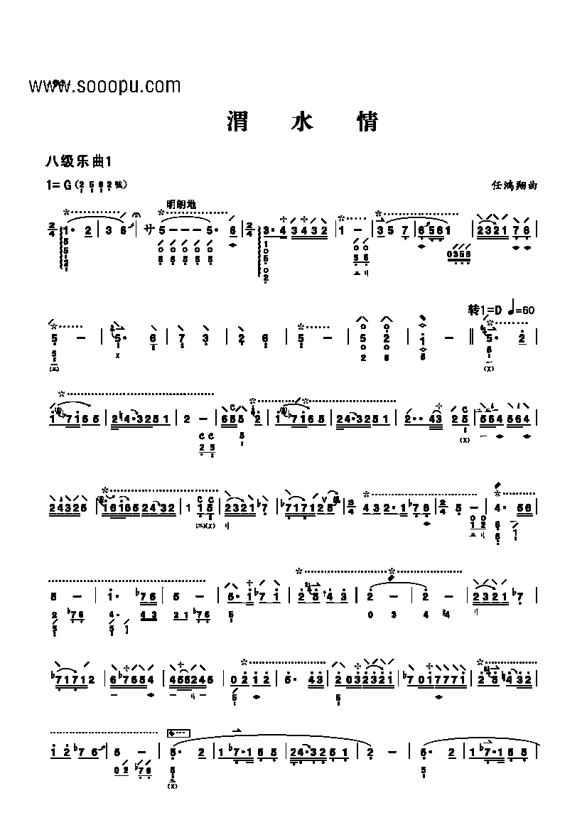 八级乐曲渭水情民乐类琵琶