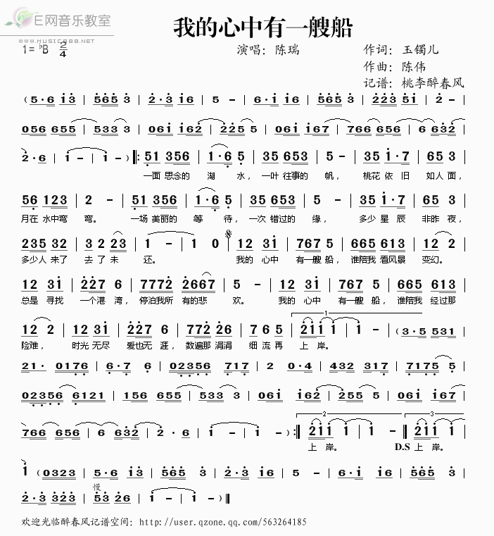 陈瑞歌曲谱子_陈瑞的歌曲昨夜图片
