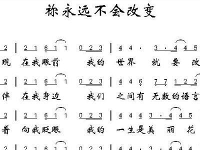 不变的永远简谱_一生不变简谱(2)