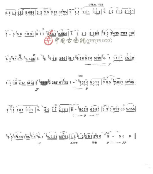 笛子二泉映月曲谱视频_二泉映月曲谱