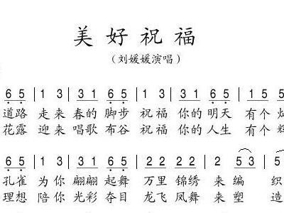 美好的祝福简谱_为美好的世界献上祝福