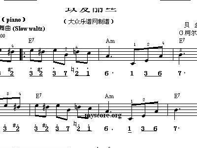 致爱丽丝电子琴曲谱_电子琴曲谱(3)