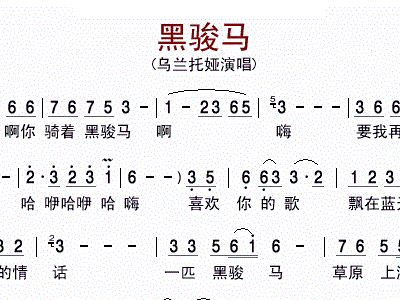 骏马歌简谱_骏马奔驰保边疆简谱