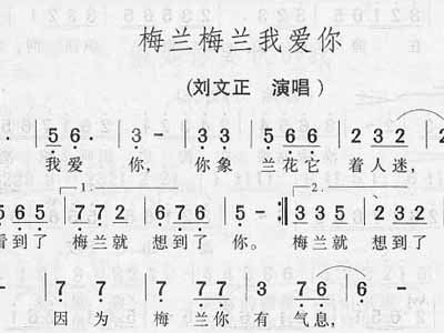 梅兰梅兰我爱你简谱_梅兰竹菊图片
