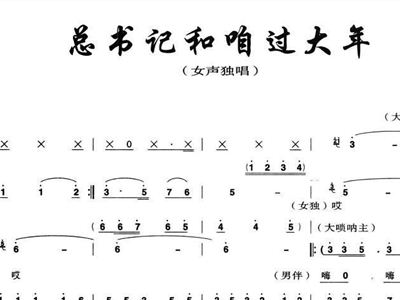 过大年简谱_过大年手抄报