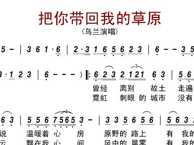 我在草原等你来简谱_我在宁明等你来简谱(3)