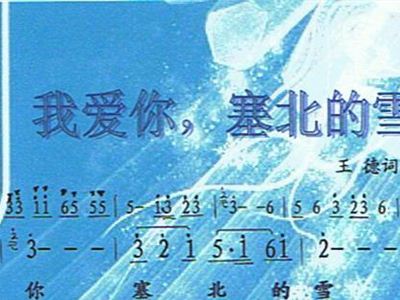 我爱你塞北的雪简谱._我爱你塞北的雪图片(3)