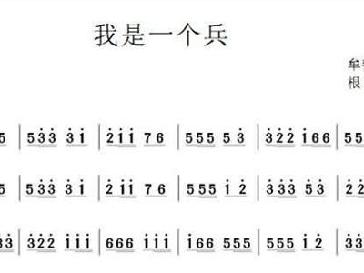 我是一个兵 笙 民乐 笙谱