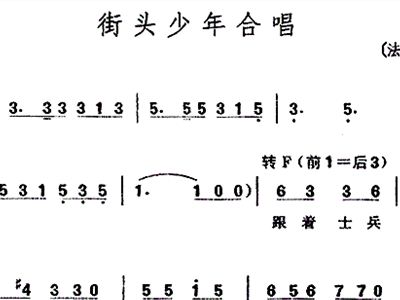 十字街头简谱_春天里电影十字街头插曲歌谱简谱(2)