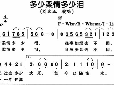 多少柔情多少泪曲谱_陶笛曲谱12孔