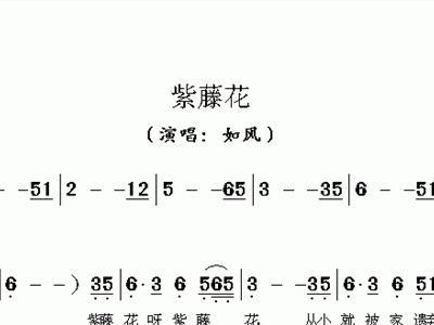 紫藤花简谱_紫藤花简谱歌谱(2)