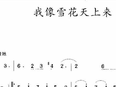 我像雪花天上简谱_我像雪花从天上来简谱(2)