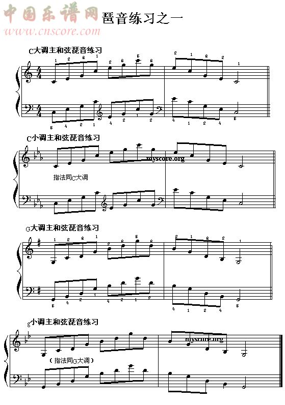钢琴琶音简谱_送别钢琴琶音伴奏简谱