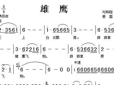 雄鹰歌曲曲谱_扎西顿珠唱的雄鹰曲谱(3)