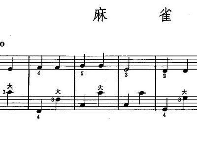 简谱麻雀_麻雀简谱李荣浩(3)