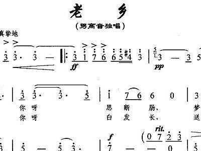 老乡简谱_老乡简谱歌谱(3)