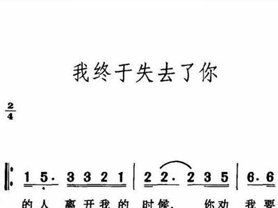 我终于失去了你简谱_我终于失去了你图片