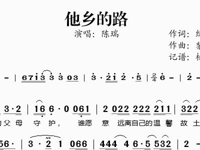 陈瑞简谱歌谱_白狐简谱歌谱陈瑞(3)