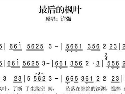 枫完整简谱_枫简谱周杰伦(3)