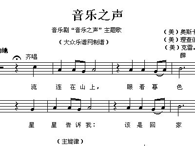 音乐之声五线谱小提琴