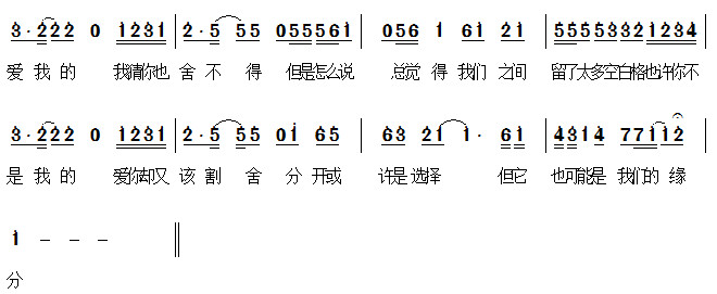 空白格简谱_杨宗纬空白格简谱