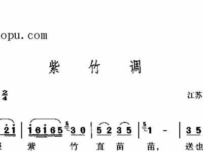 紫竹调歌曲简谱_紫竹调简谱(3)