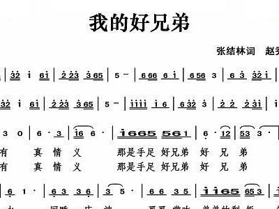 兄弟简谱_永远的兄弟简谱(4)