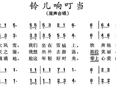 简谱叮叮当_叮叮当铃儿响叮当简谱