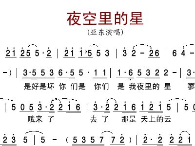 夜空简谱_夜空中最亮的星简谱(3)