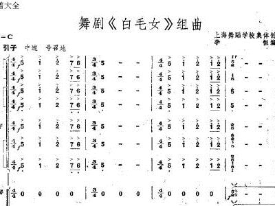 王迟手风琴白毛女组曲谱_钢琴曲白毛女曲谱(3)