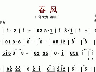 埙望春风简谱_望春风简谱(3)
