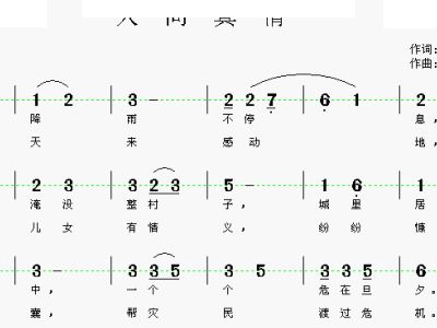 人间有情简谱_人间第一情简谱(3)