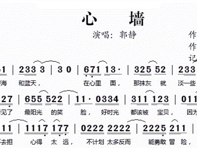 曲谱心墙_心墙简谱