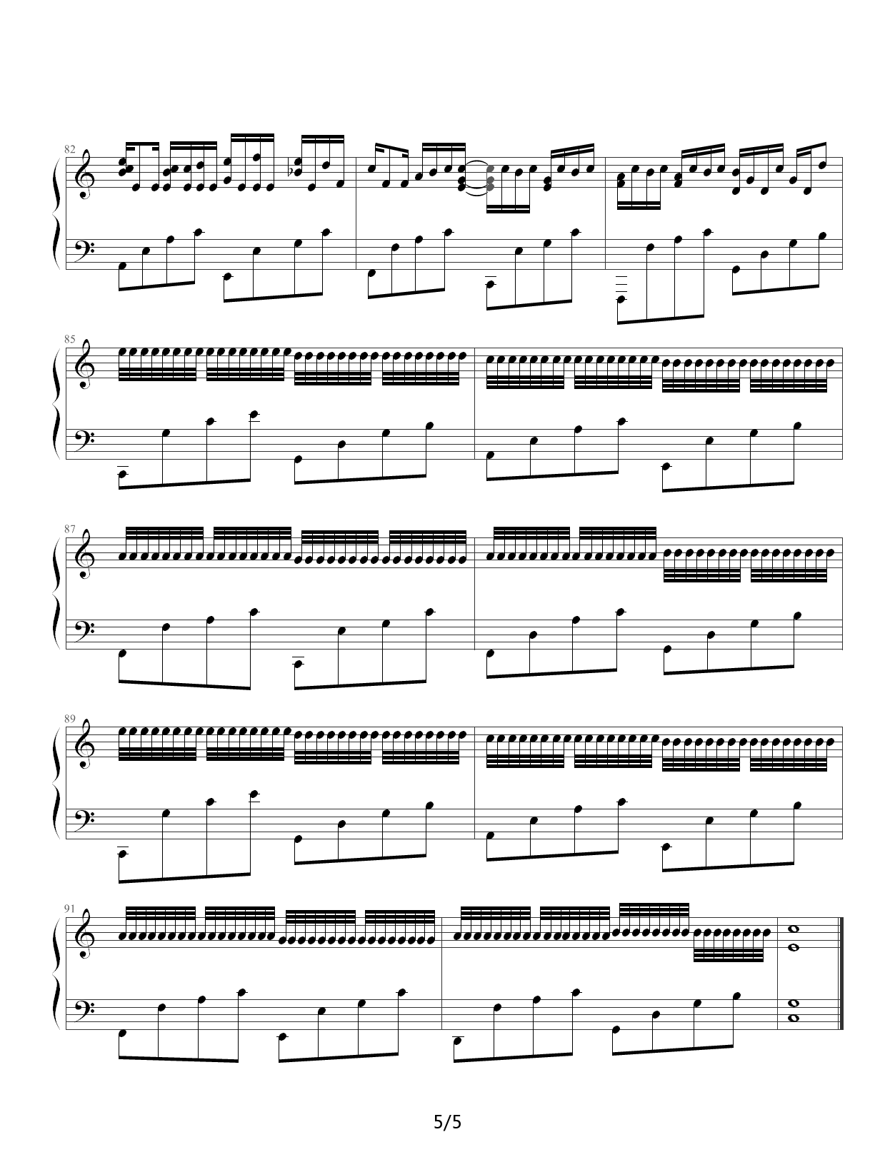 帕赫贝尔的卡农变奏曲-我的野蛮女友双手简谱预览4-钢琴谱文件（五线谱、双手简谱、数字谱、Midi、PDF）免费下载