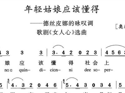 歌曲女人心简谱_歌曲简谱