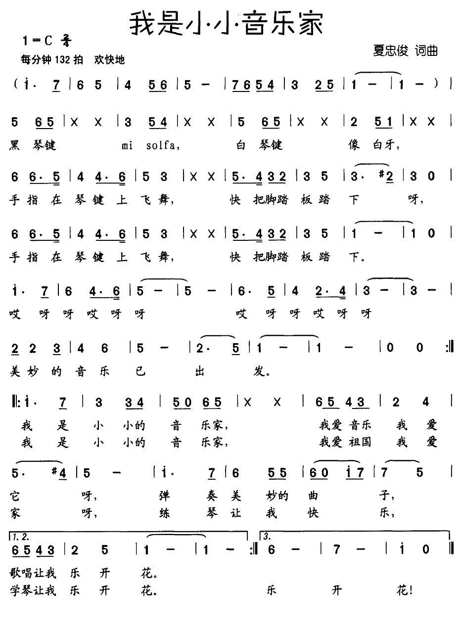 我是小小音乐家
