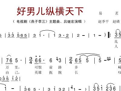 好男儿简谱_好男儿简谱韩磊(2)