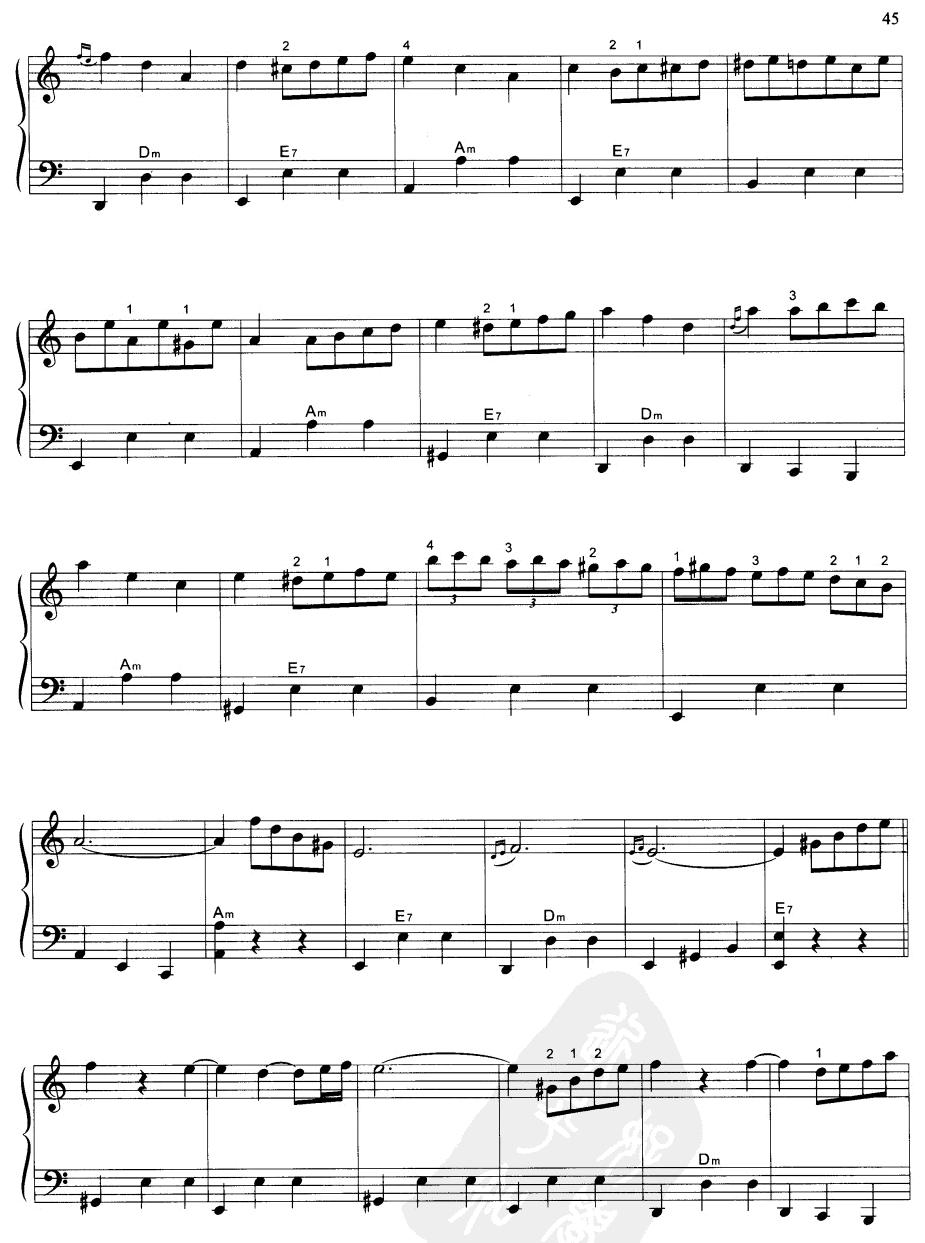 手风琴圆舞曲 手风琴谱 简谱,五线谱