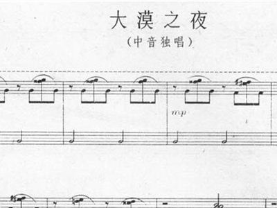 大漠之夜合唱简谱_大漠之夜合唱照片(3)