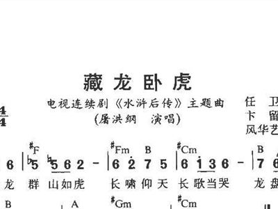 卧虎藏龙简谱_章子怡卧虎藏龙