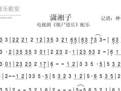 潇湘子简谱_潇湘子原曲简谱