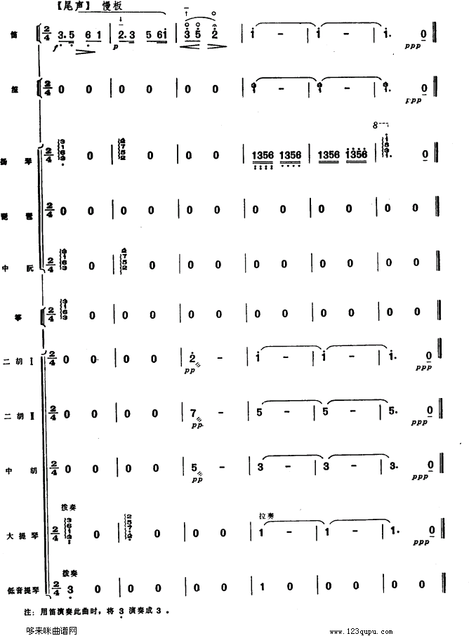 箫歌曲简谱_箫简谱(2)