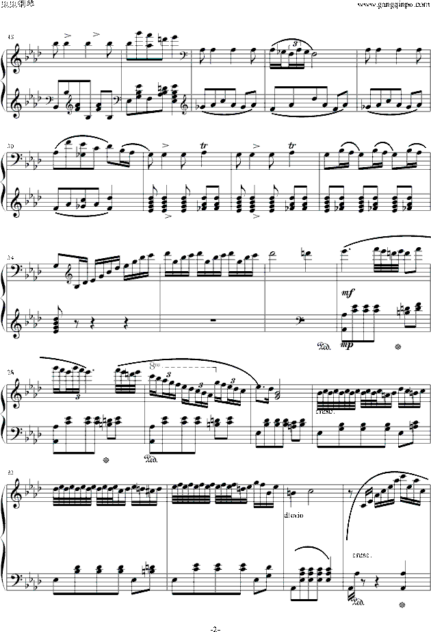 降A调歌曲谱_萨克斯降e调歌曲简谱(2)